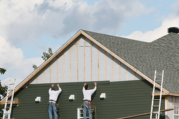 Professional Emergency Siding Repair technician working in New Galilee, PA